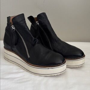 SILENT D Nene Black Ankle Zip Boots, EU 38/US 7-7.5